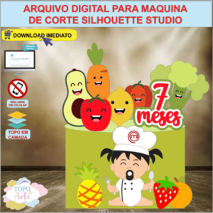 ARQUIVO de Corte Topo de Bolo Frutas Menina - 18