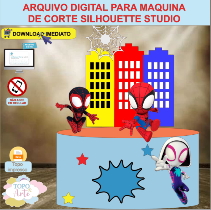 ARQUIVO de Corte Topo de Bolo Homem Aranha - 15