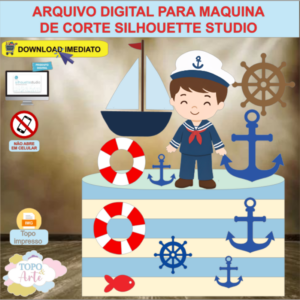 ARQUIVO de Corte Topo de Bolo Marinheiro - 05