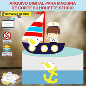 ARQUIVO de Corte Topo de Bolo Marinheiro - 07