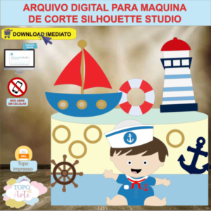 ARQUIVO de Corte Topo de Bolo Marinheiro - 09