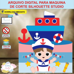 ARQUIVO de Corte Topo de Bolo Marinheiro - 11