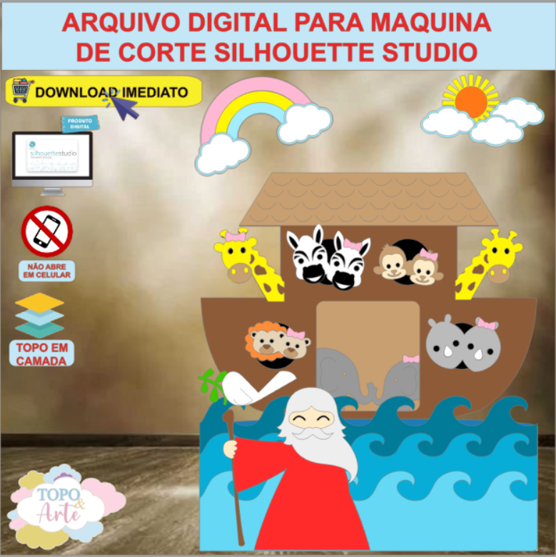 ARQUIVO de Corte Topo de Bolo Arca de Noe - 03