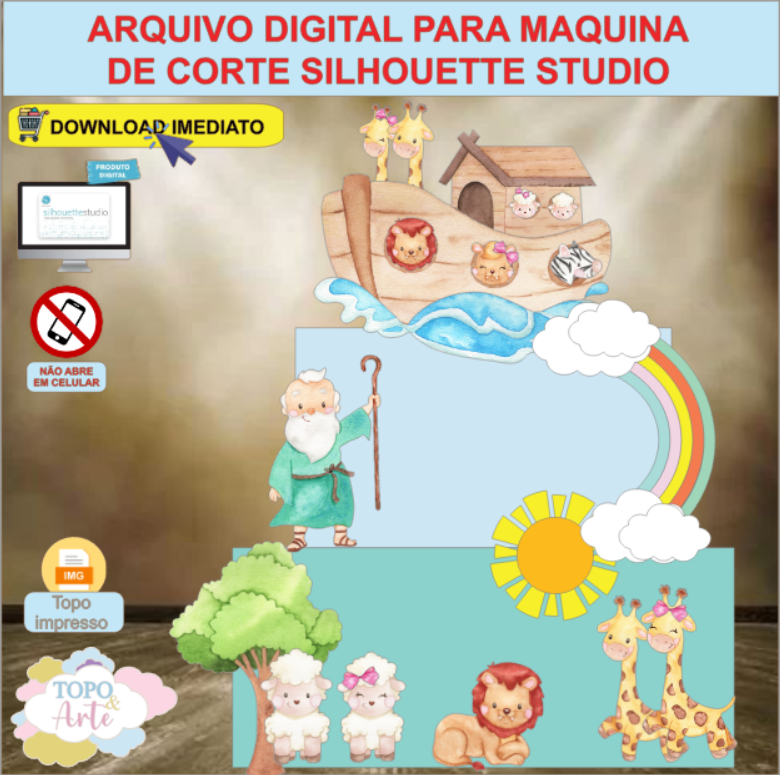 ARQUIVO de Corte Topo de Bolo Arca de Noe - 05