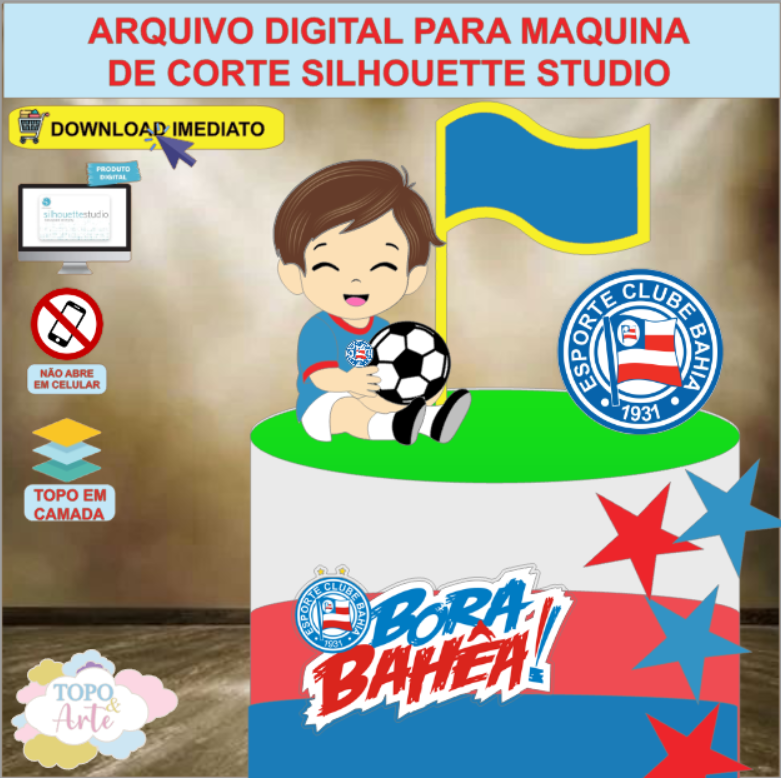ARQUIVO de Corte Topo de Bolo Futebol Bahia - 03