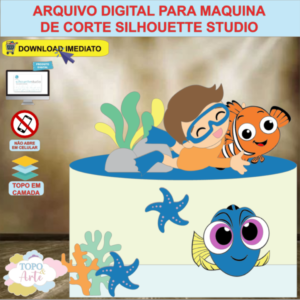ARQUIVO de Corte Topo de Bolo Procurando Nemo - 03