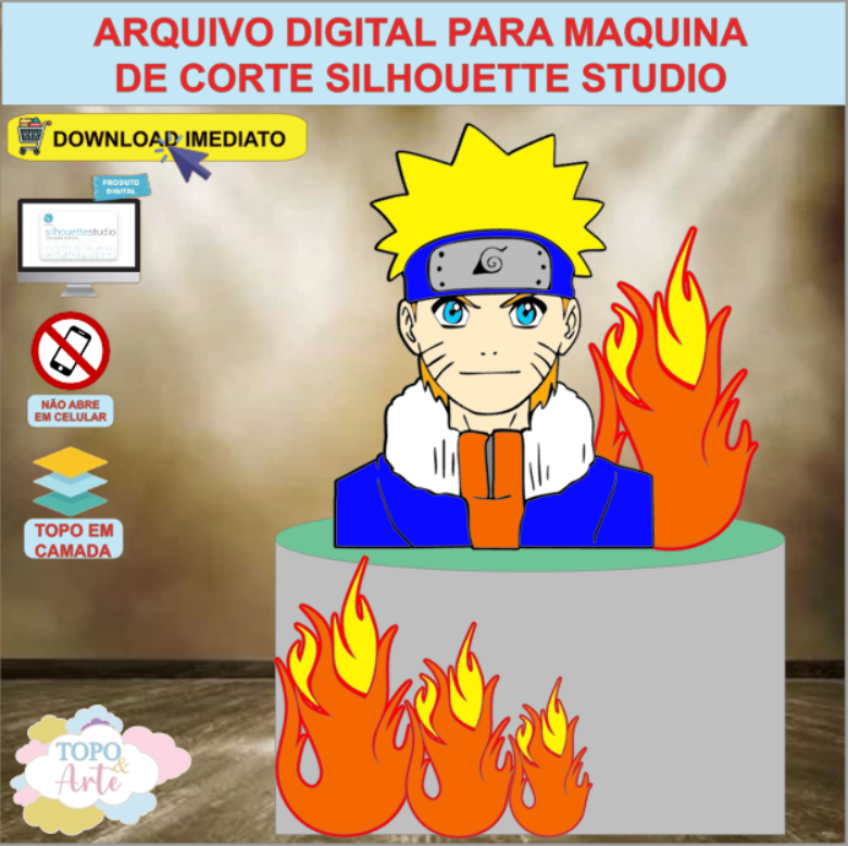 ARQUIVO de Corte Topo de Bolo Naruto - 01