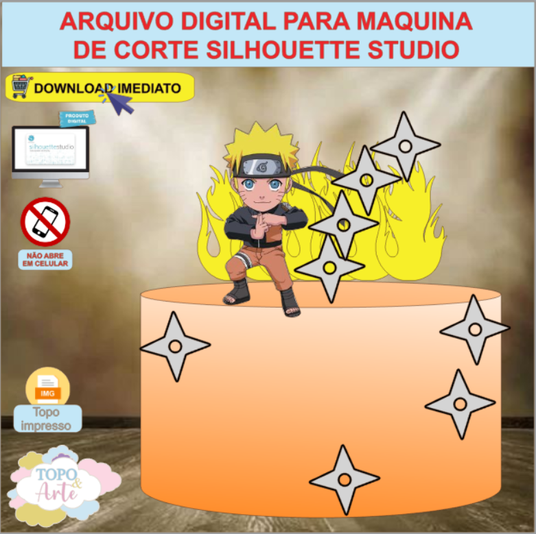 ARQUIVO de Corte Topo de Bolo Naruto - 03