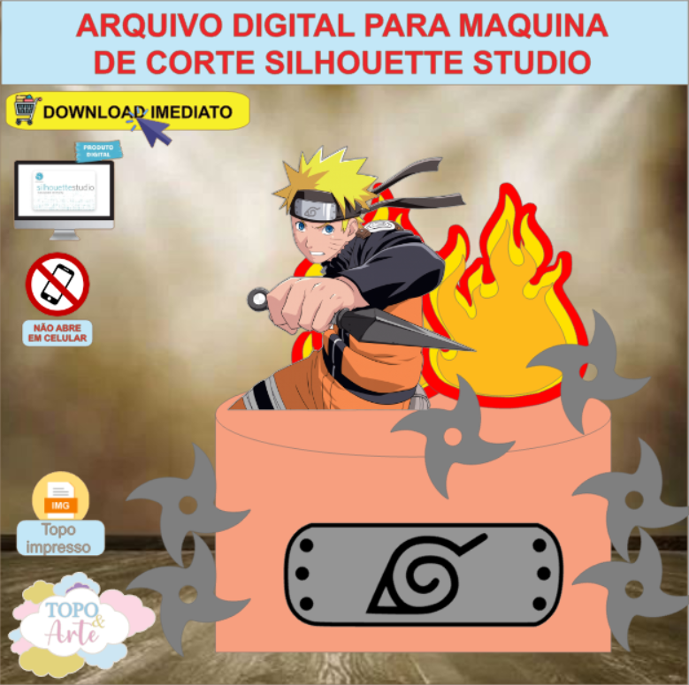 ARQUIVO de Corte Topo de Bolo Naruto - 10