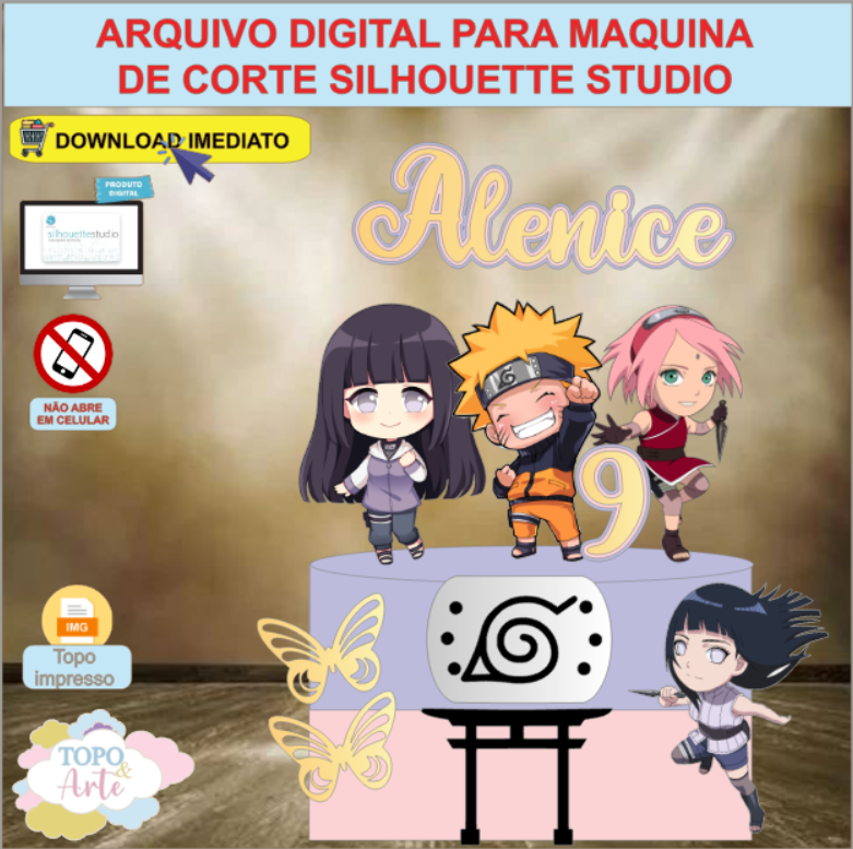 ARQUIVO de Corte Topo de Bolo Naruto - 11