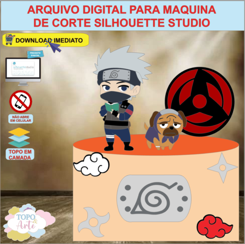 ARQUIVO de Corte Topo de Bolo Naruto - 16