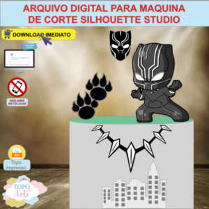 ARQUIVO de Corte Topo de Bolo Pantera Negra - 01