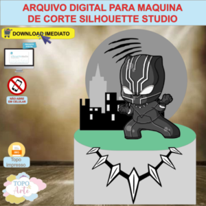 ARQUIVO de Corte Topo de Bolo Pantera Negra - 02
