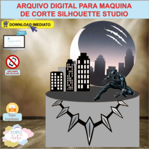 ARQUIVO de Corte Topo de Bolo Pantera Negra - 03