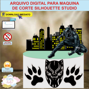 ARQUIVO de Corte Topo de Bolo Pantera Negra - 04