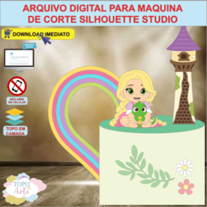 ARQUIVO de Corte Topo de Bolo Rapunzel Enrolados - 02