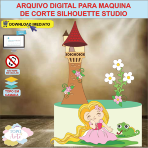 ARQUIVO de Corte Topo de Bolo Rapunzel Enrolados - 06