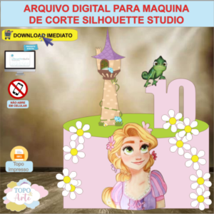 ARQUIVO de Corte Topo de Bolo Rapunzel Enrolados - 07