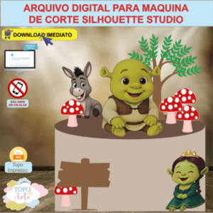 ARQUIVO de Corte Topo de Bolo Shrek - 06