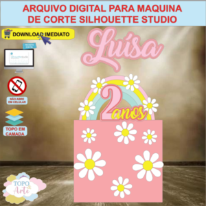 ARQUIVO de Corte Topo de Bolo Arco Iris - 03