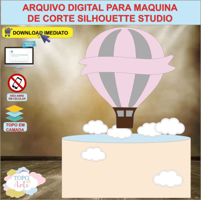 ARQUIVO de Corte Topo de Bolo Baloes - 07