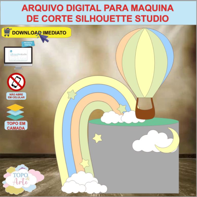 ARQUIVO de Corte Topo de Bolo Baloes - 12