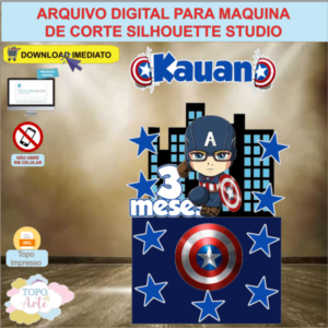 ARQUIVO de Corte Topo de Bolo Capitao America - 04