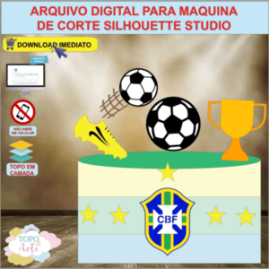 ARQUIVO de Corte Topo de Bolo Futebol - 33