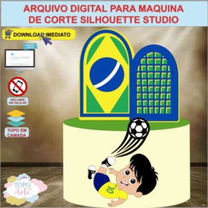 ARQUIVO de Corte Topo de Bolo Futebol Menino - 30