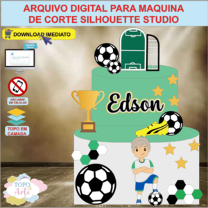 ARQUIVO de Corte Topo de Bolo Futebol Menino - 32