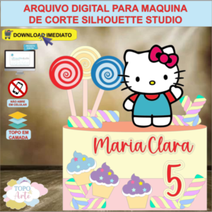 ARQUIVO de Corte Topo de Bolo Hello Kitty - 07