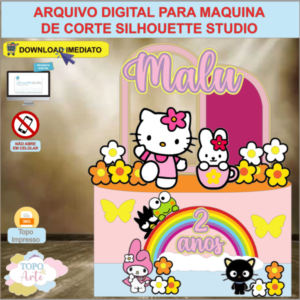 ARQUIVO de Corte Topo de Bolo Hello Kitty - 09