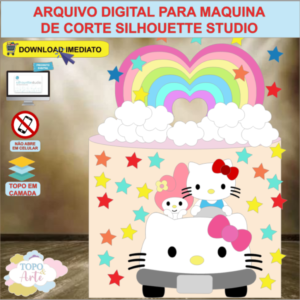 ARQUIVO de Corte Topo de Bolo Hello Kitty - 10