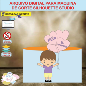 ARQUIVO de Corte Topo de Bolo Menino Baloes - 05