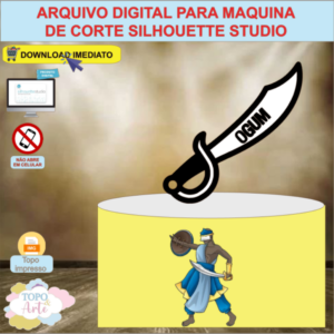 ARQUIVO de Corte Topo de Bolo Orixa Ogum - 03