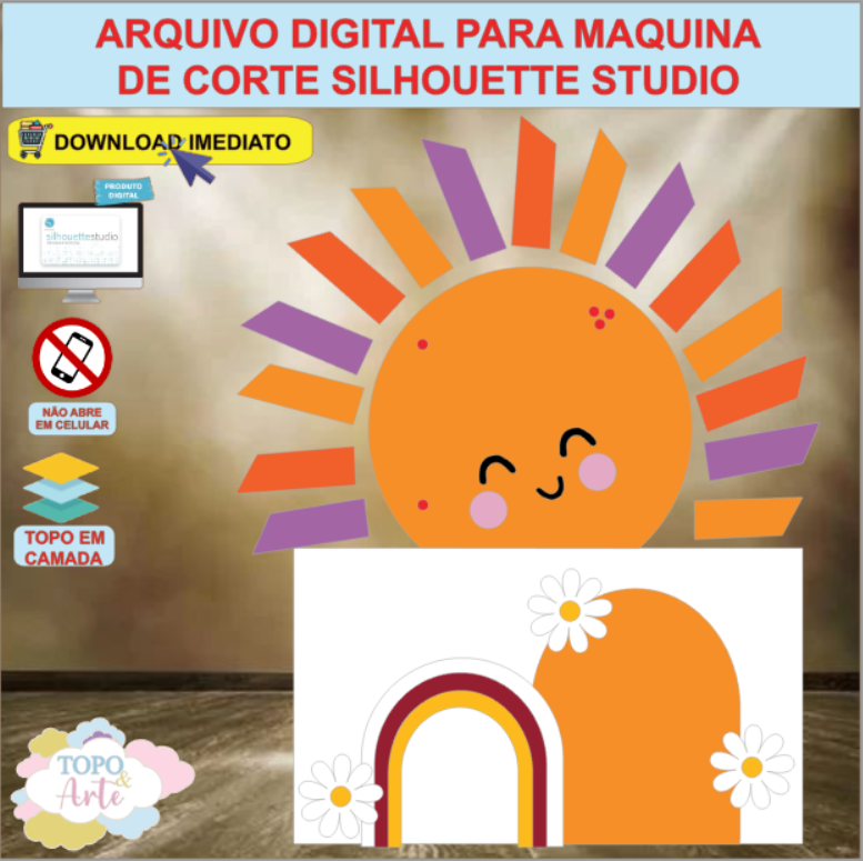 ARQUIVO de Corte Topo de Bolo Sun Shine - 07