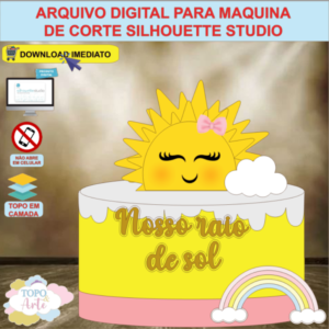 ARQUIVO de Corte Topo de Bolo Sun Shine - 12