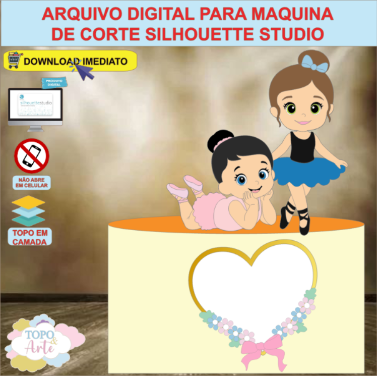 ARQUIVO de Corte Topo de Bolo Bailarina - 26