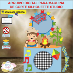 ARQUIVO de Corte Topo de Bolo Festa Junina Menino - 88