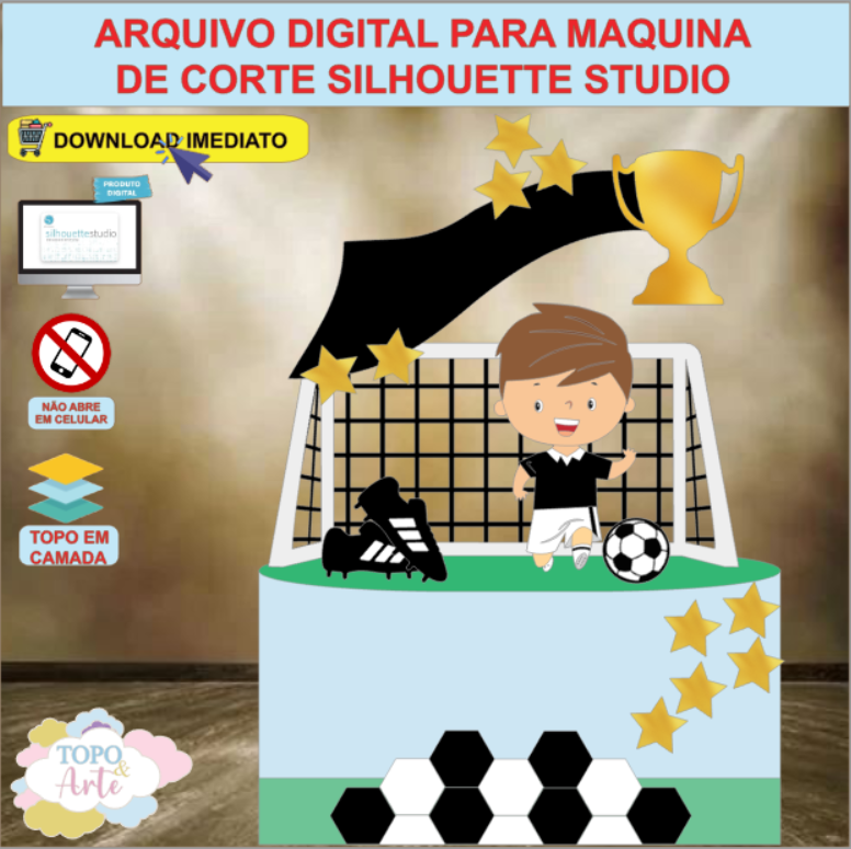 ARQUIVO de Corte Topo de Bolo Futebol - 35