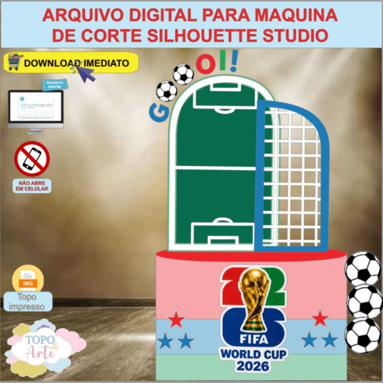 ARQUIVO de Corte Topo de Bolo Futebol - 38