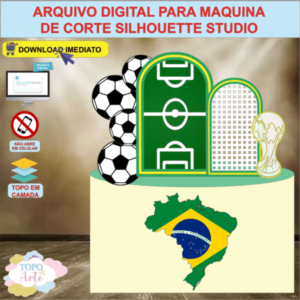 ARQUIVO de Corte Topo de Bolo Futebol - 48