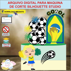 ARQUIVO de Corte Topo de Bolo Futebol Menina - 42