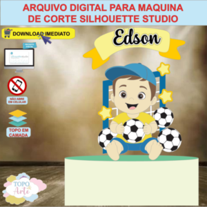 ARQUIVO de Corte Topo de Bolo Futebol Menino - 39