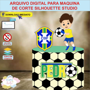 ARQUIVO de Corte Topo de Bolo Futebol Menino - 41