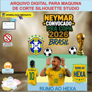ARQUIVO de Corte Topo de Bolo Futebol Neymar - 44
