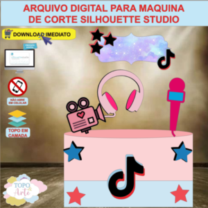 ARQUIVO de Corte Topo de Bolo Rede Social TikTok - 11