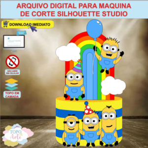 ARQUIVO de Corte Topo de Bolo Minions - 07