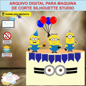 ARQUIVO de Corte Topo de Bolo Minions - 08