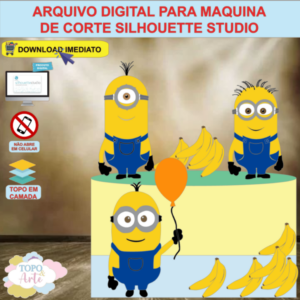 ARQUIVO de Corte Topo de Bolo Minions - 09